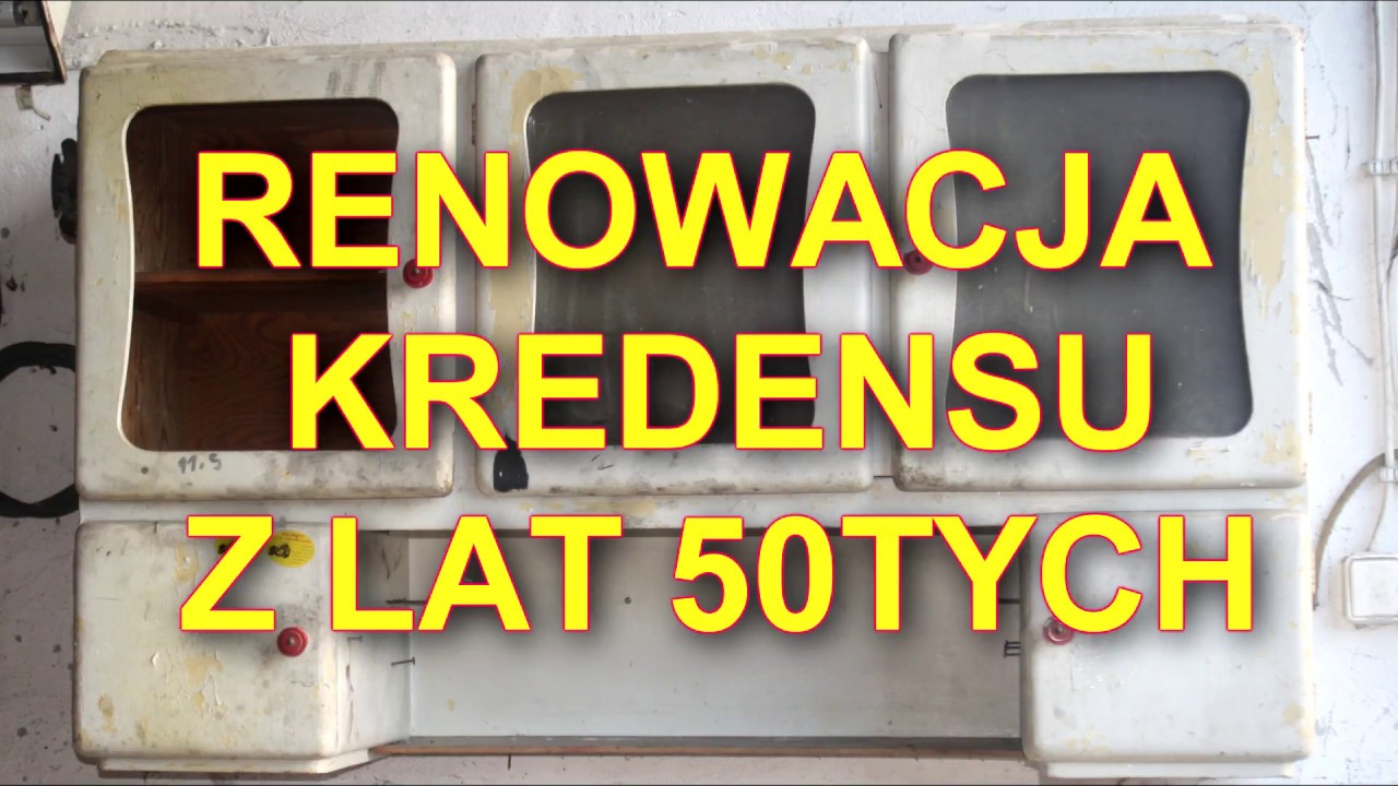 [ RENOWACJE ] RENOWACJA KREDENSU z lat 50-tych część 1: Czyszczenie , szlifowanie , szpachlowanie