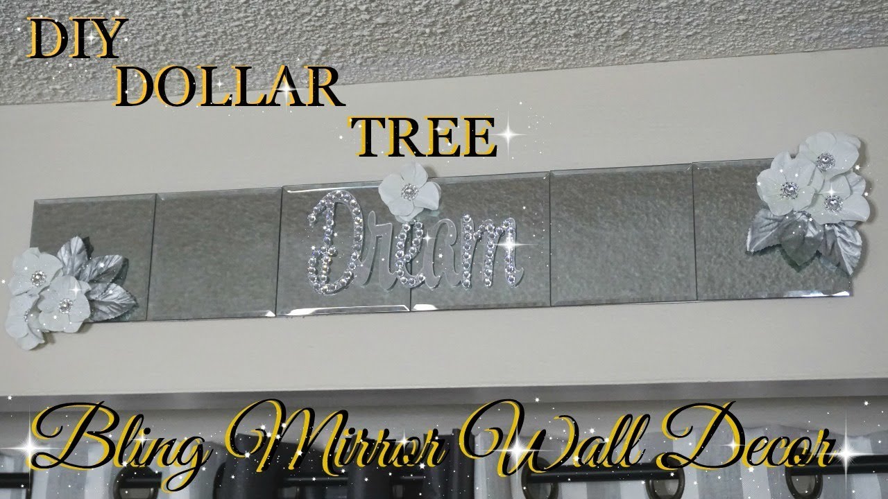DOLLAR TREE DIY GLAM MIRROR WALL ART DECOR | DIY HOME DECOR 2018