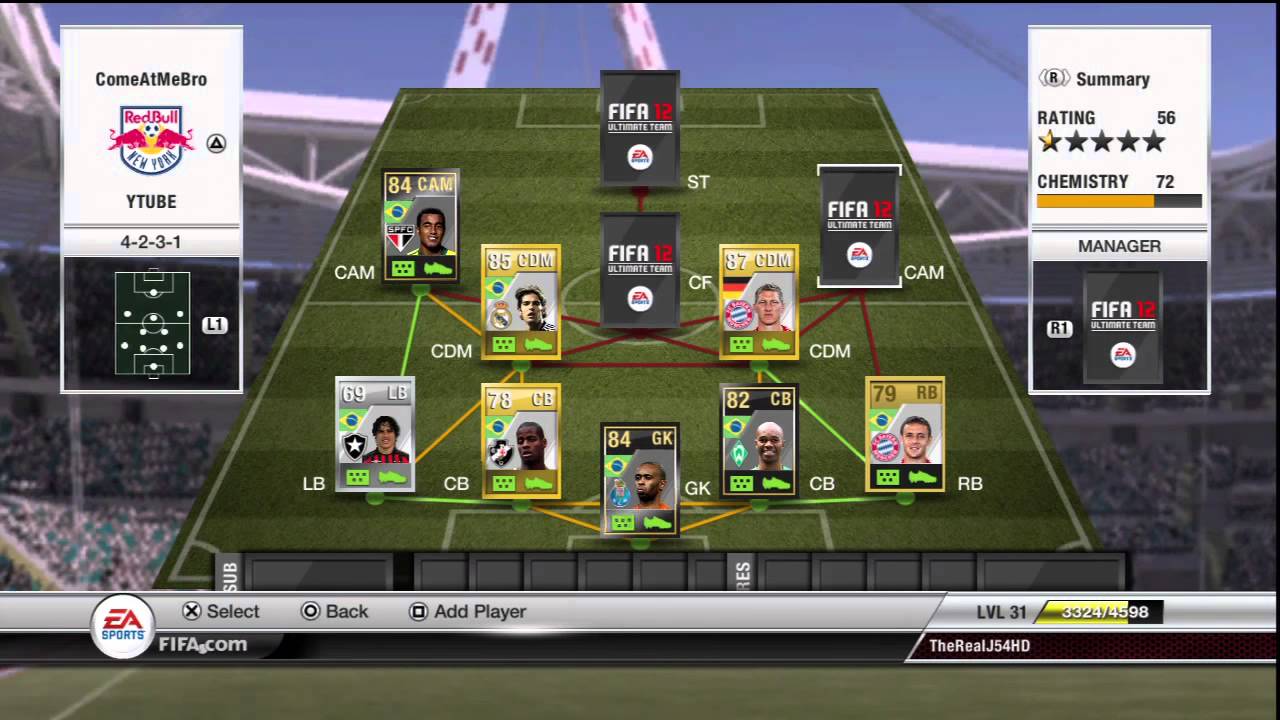 Fifa 12 Ultimate Team| Hybrid Squad Builder! Ft. 91 Rated TOTS Ozil!!