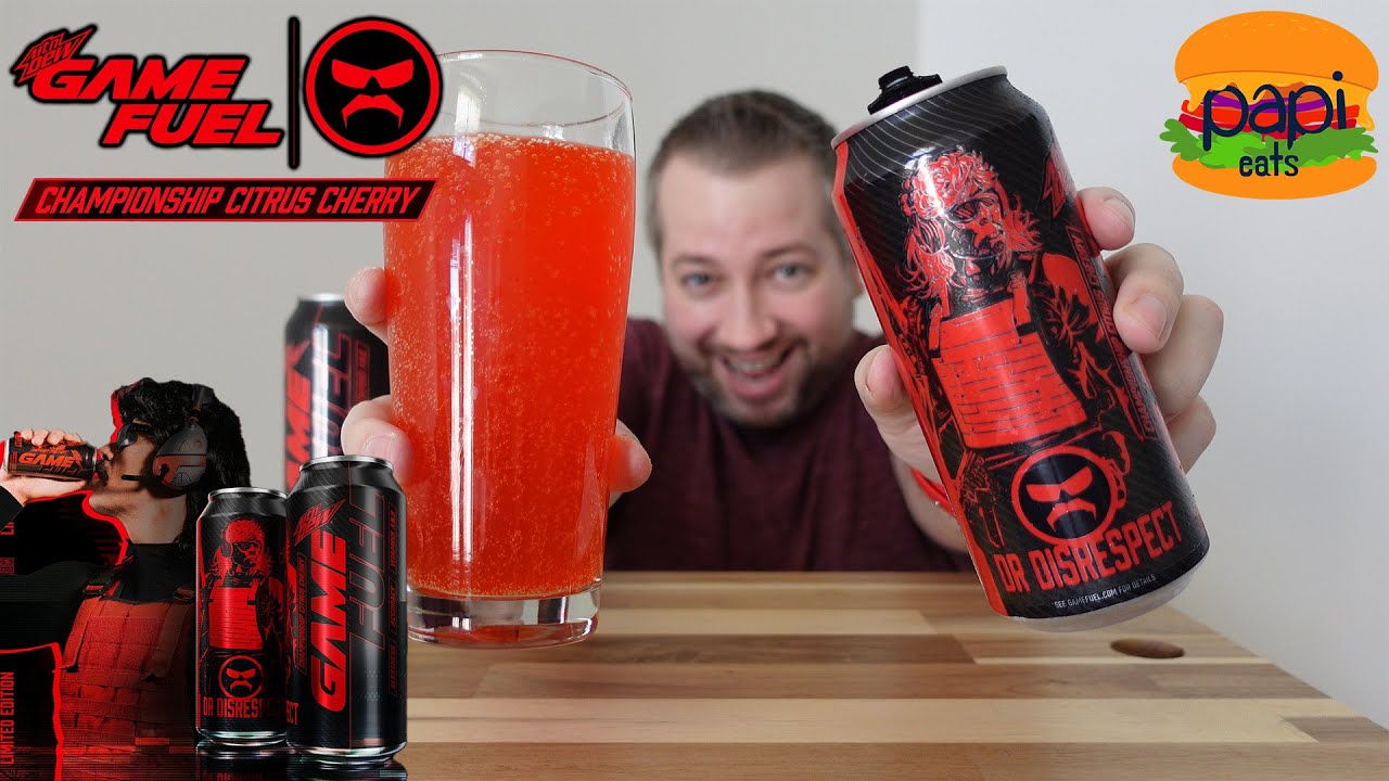 NEW MTN DEW GAME FUEL - DR DISRESPECT - CHAMPIONSHIP CITRUS CHERRY - Review