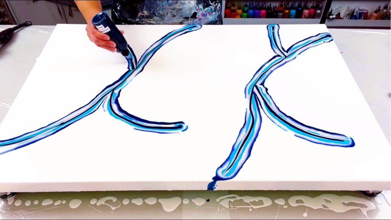 # 435 - COOL 🥶 Ocean 🌊 Blues! ~ Acrylic Pouring ~ Fluid Art Tutorial