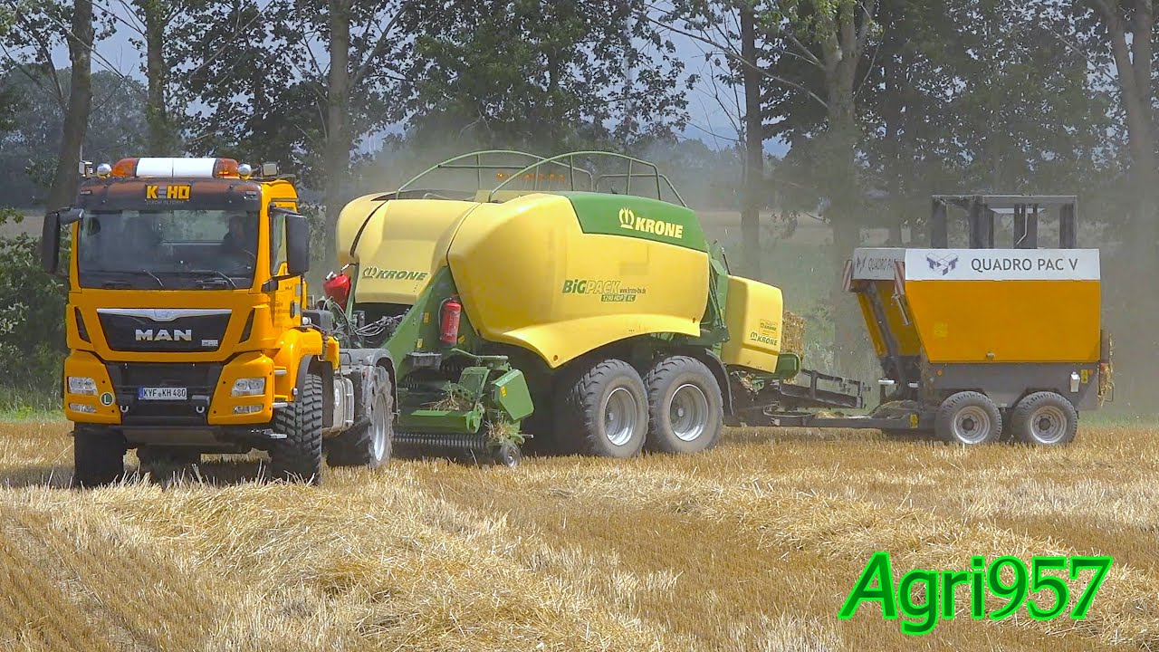 THE KING of BALING: MAN TGS 18.5 480 + KRONE BIGPACK 1290 HDP II XC + QUADRO PAC V | DE Tour
