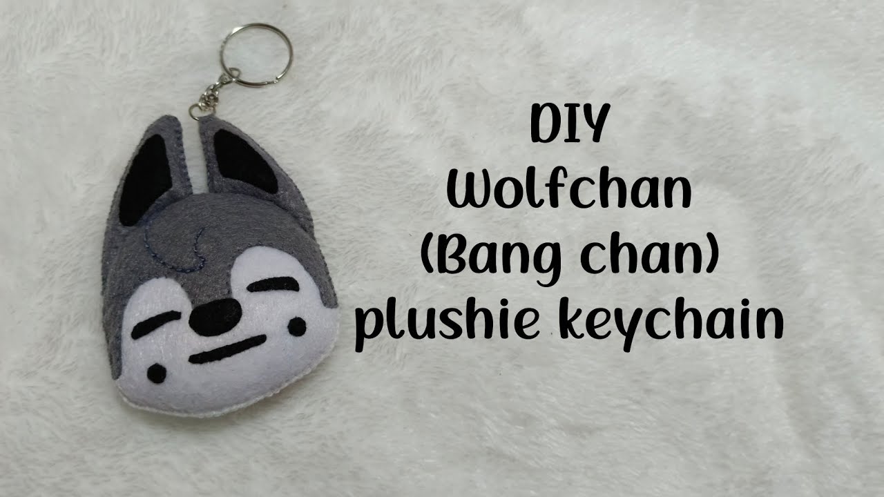 DIY Wolfchan (Bang Chan) Plushie Keychain | Skzoo | Straykids | + Free Pattern | Felt Keychain