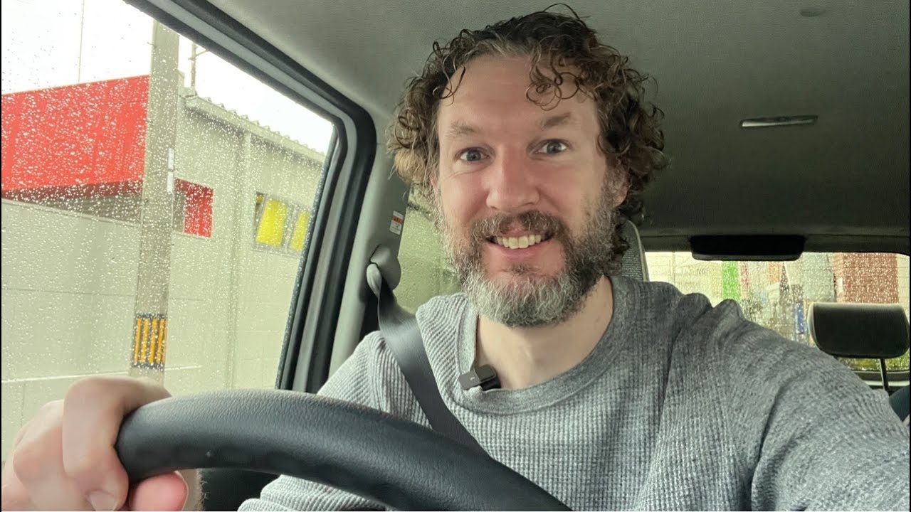 Driving in Japan on a Rainy Sunday.