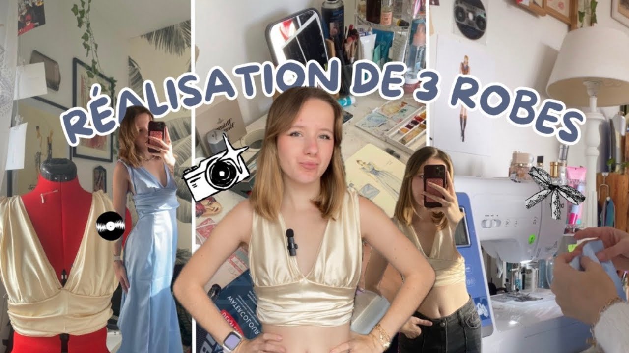 Réalisation de 3 robes 🪡✨pour le mariage de ma sœur 
