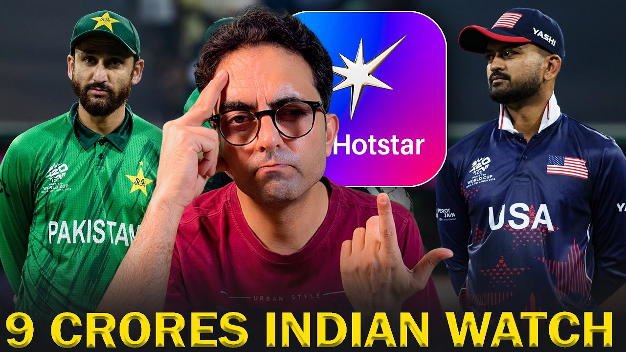 Unreal craze for Pakistan in India 🇵🇰  9.1 crore viewers watched Pakistan vs USA in India 🔥
