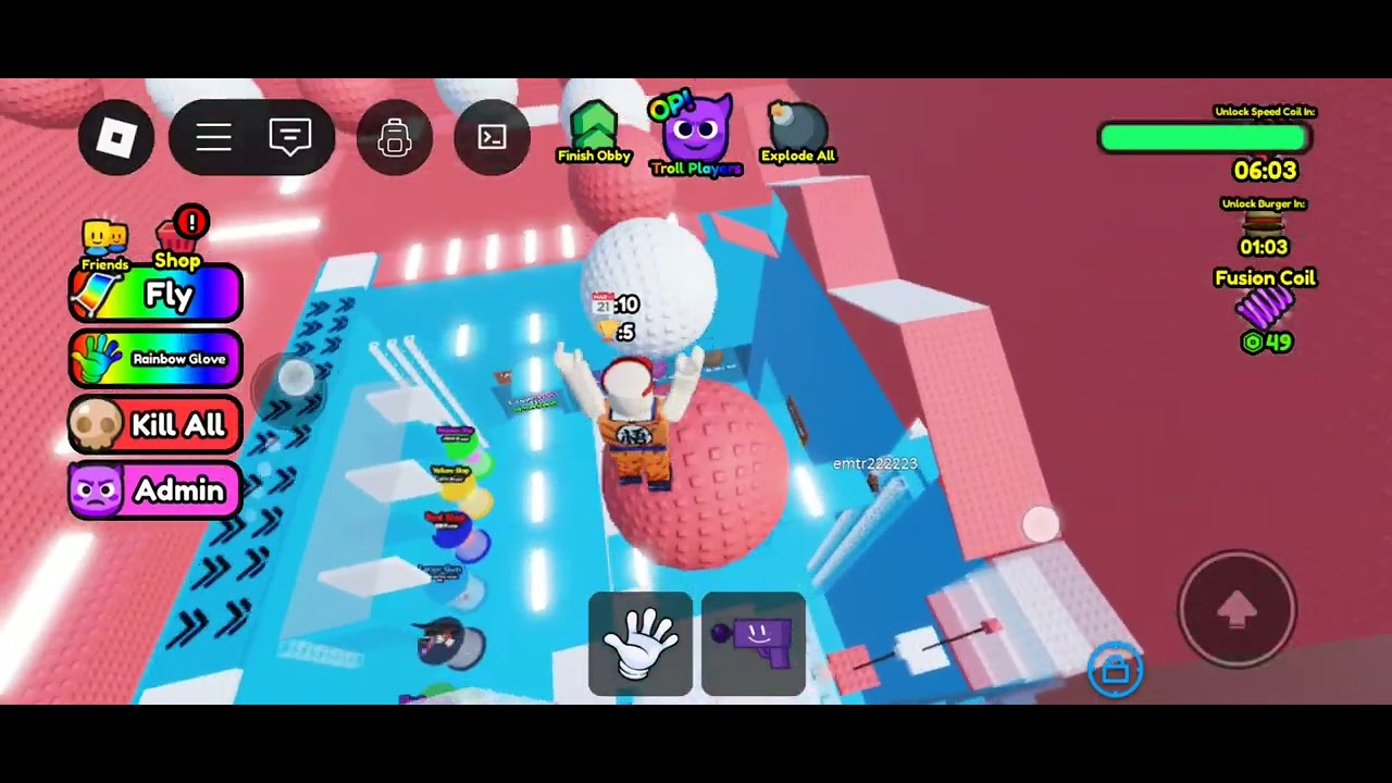 Complete obby in Shrink Ray Tower