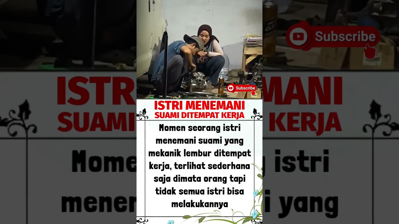 ISTRI MENEMANI SUAMI KERJA #suami #istri #suamiistri #keluarga #rumahtangga #pernikahan #edukasi