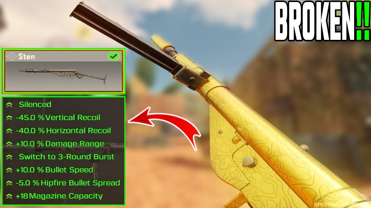 This Sten is Broken!! Sten Gunsmith Are Secret Meta in COD Mobile Season 10 (New Setup)
