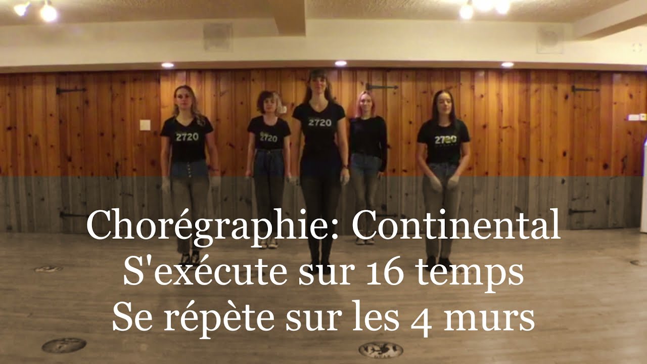 Continental - Cours de danses en ligne country-pop d&eacute;butant Studio 2720 Montr&eacute;al 2021