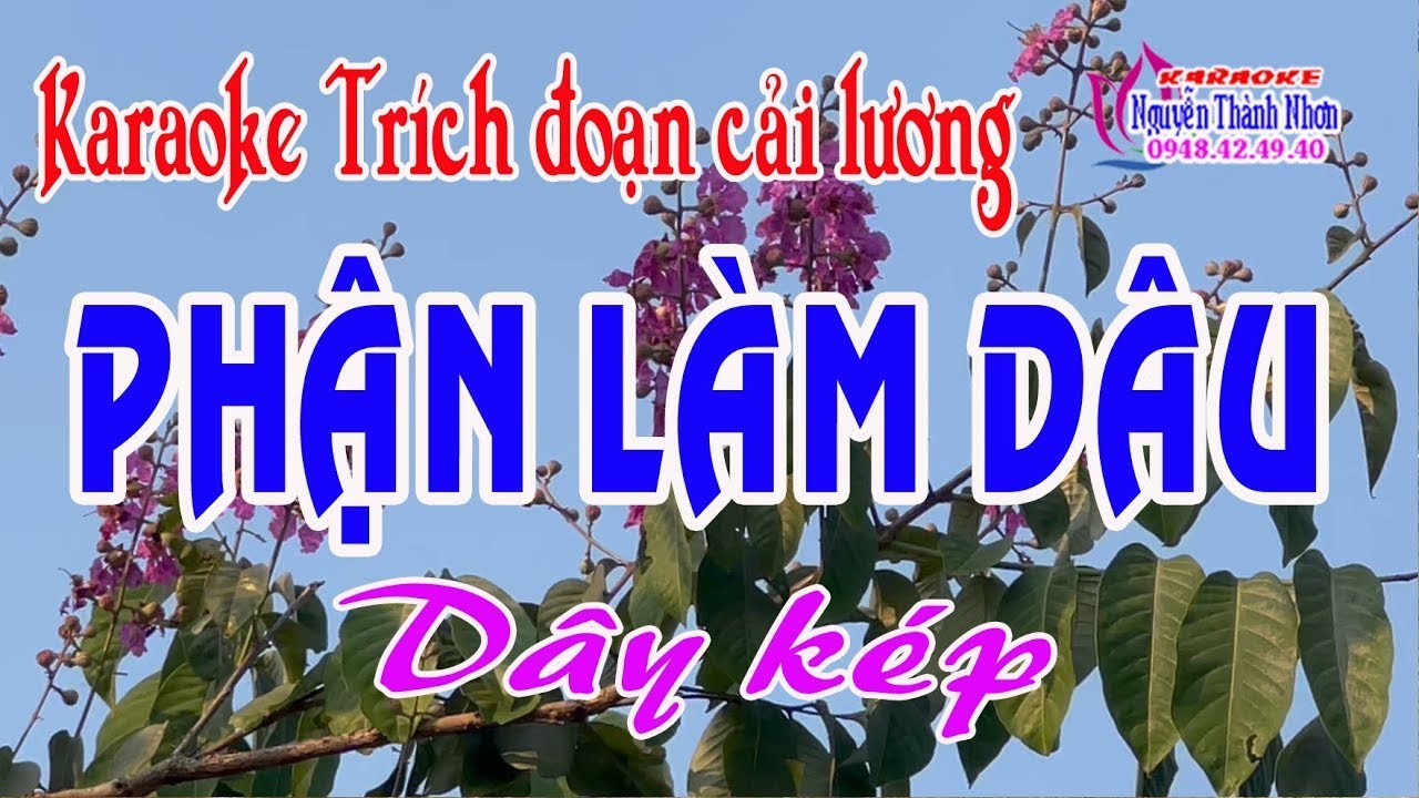 Karaoke trích đoạn PHẬN LÀM DÂU - DÂY KÉP