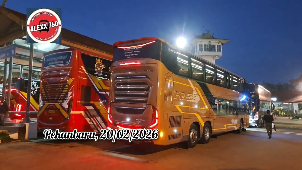 Suasana DiPeron Terminal BRPS P. Baru. Bus Premium Dengan Bermacam Kelas Sudah Standby DiJalurnya.