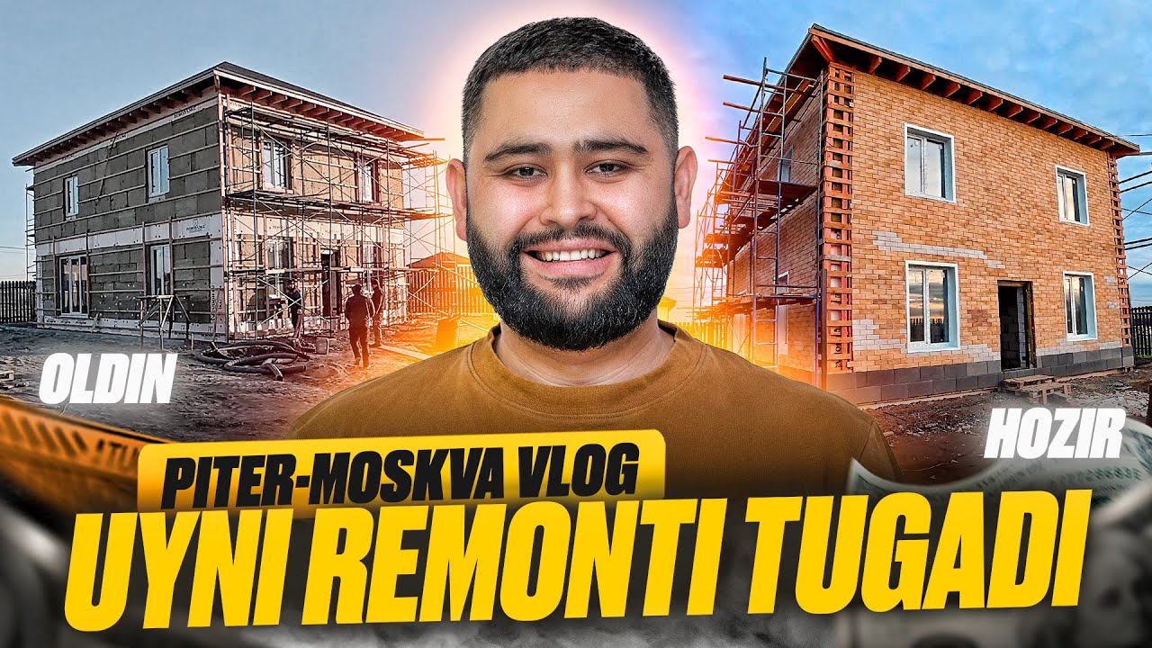 UYNI REMONTI TUGADI | PITER MOSKVA VLOG