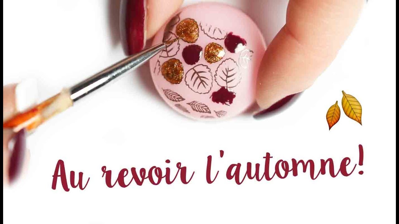 🍂  Nail art long et gonflant, mais joli! Au revoir l'automne !