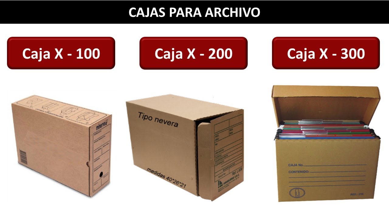 Ordenación cajas de archivo