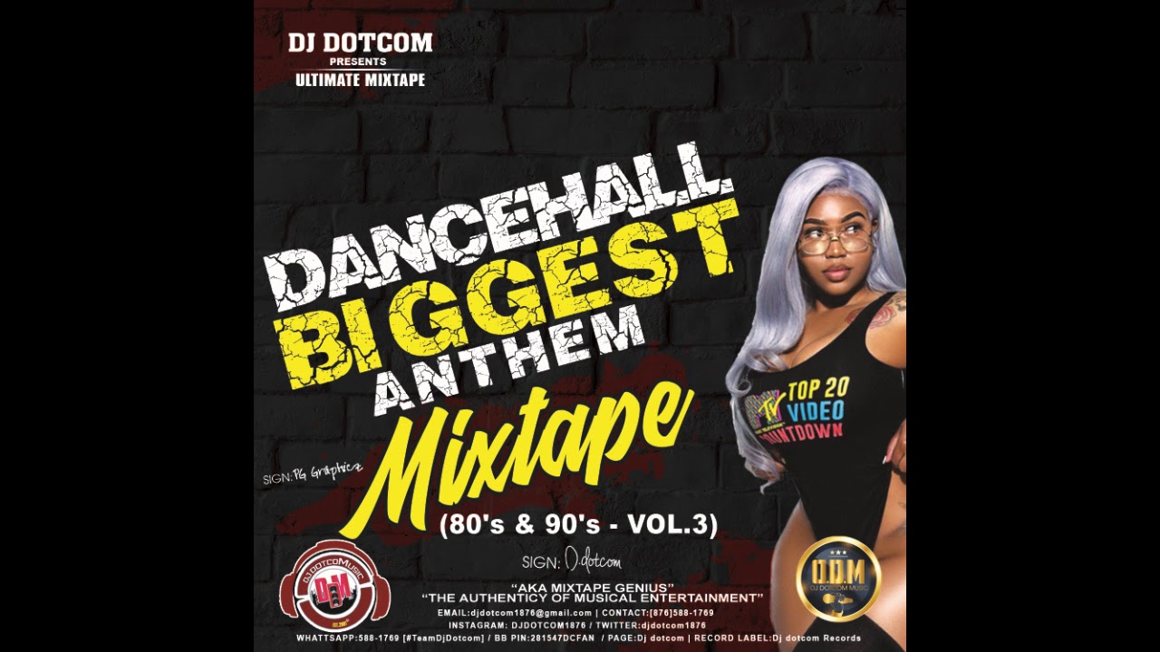 DJ DOTCOM PRESENTS DANCEHALL BIGGEST ANTHEMS MIXTAPE VOL 3 80'S & 90'S COLLECTOR SERIES