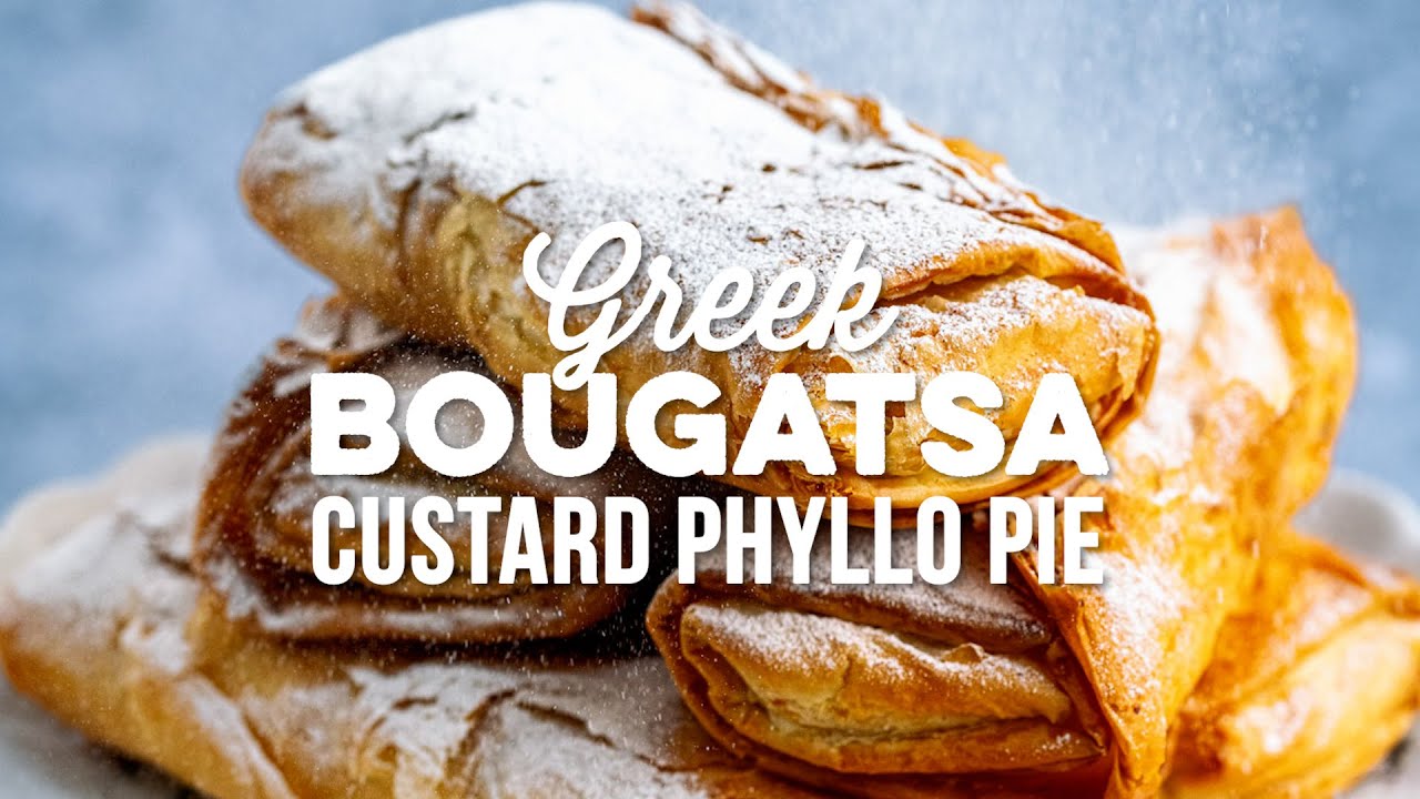 Bougatsa (&Mu;&pi;&omicron;&upsilon;&gamma;ά&tau;&sigma;&alpha;) &ndash; Greek Custard Phyllo Pie in your Air Fryer! |  Supergolden Bakes