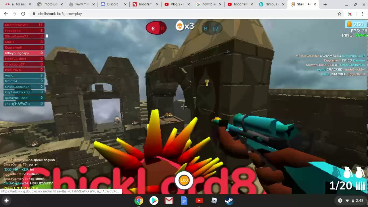 the gun game full of eggs (egg combat)