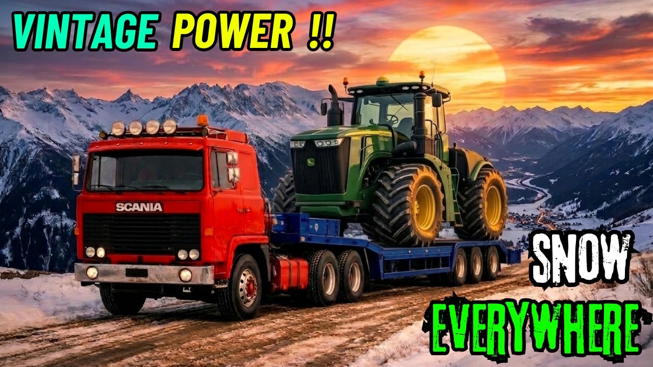 Driving this Vintage Truck on Snow ☃️ | Euro Truck Simulator 2 |