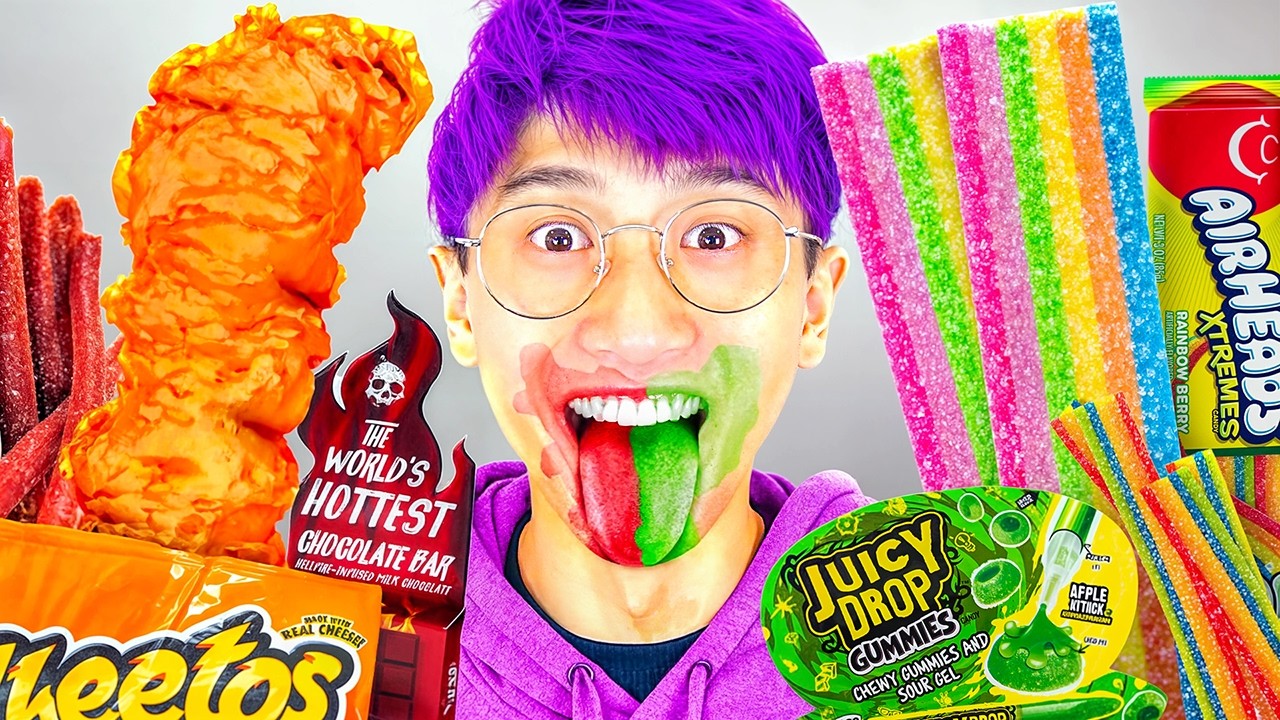 Eating The WORLD'S MOST EXTREME FOODS! (SPICY, SOUR & GROSS!)