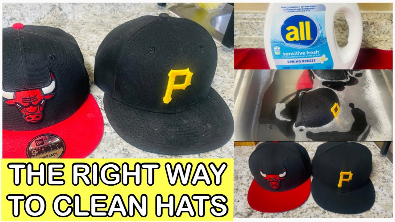 How to clean ANY hat without ruining it! Remove Stains and Sweat// Stephanie McQueen Cleaning