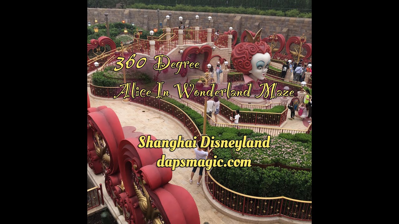 360 VR Alice In Wonderland Maze - Shanghai Disneyland 2016