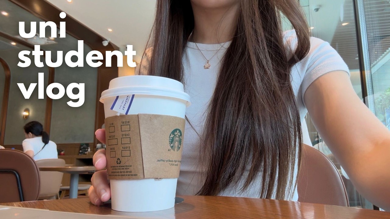 uni student vlog 💻 🎧 | studying, cafe, busy days