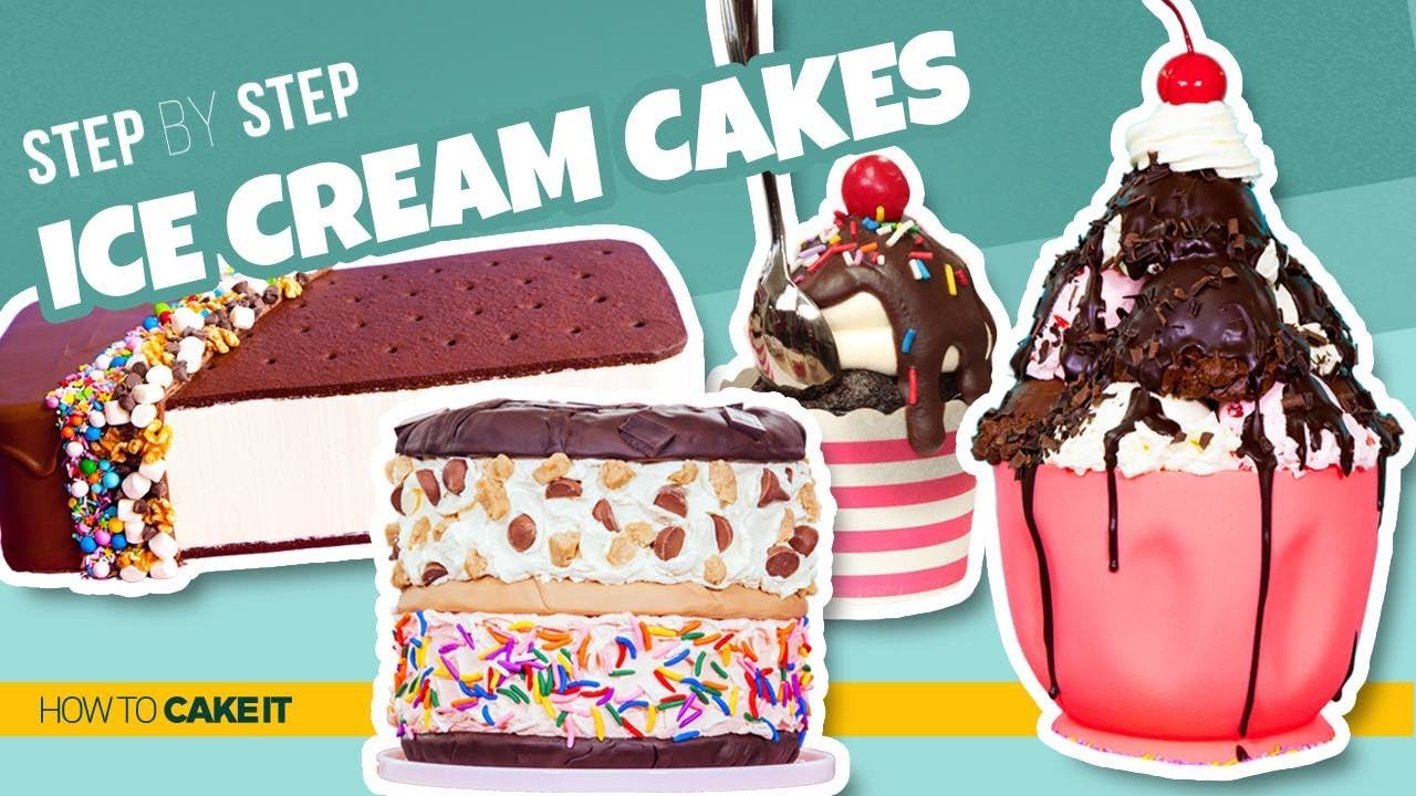 4 Delicious Ice Cream CAKES | Cones & Sundaes As CAKE | How To Cake It | Yolanda Gampp