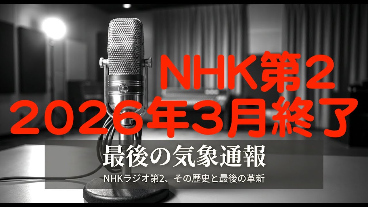 音声合成だった「気象通報」R-300受信、NHKラジオ第2は2026年3月末終了 [発話データベース音声合成と話速変換技術]  JOAB 693kHz