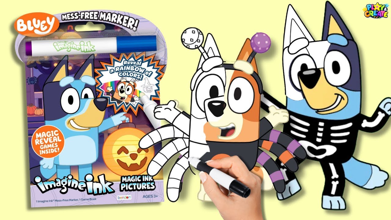 Bluey Halloween Costume Coloring and Craft!