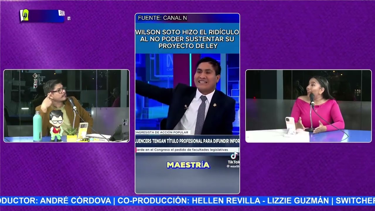 Wilson Soto no pudo defender su proyecto de ley que pide a influencers tener t&iacute;tulo profesional