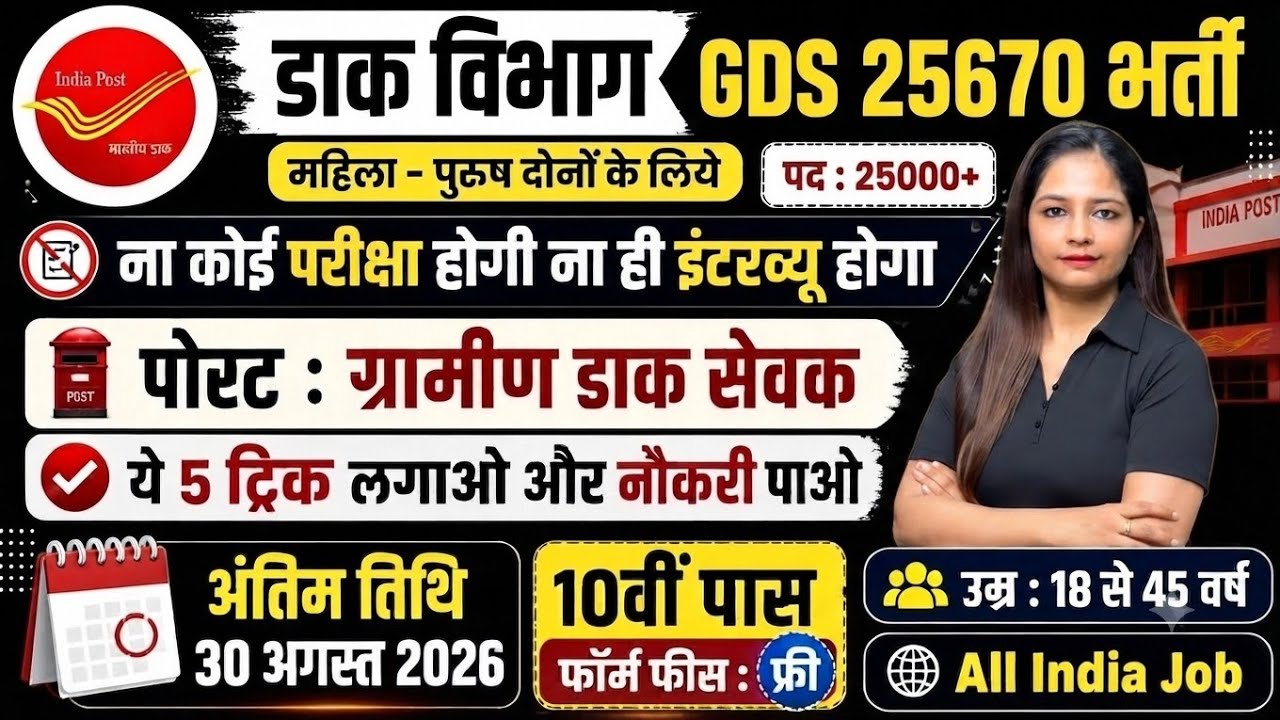 GDS Vacancy 2026 | Post Office Vacancy 2026 | India Post GDS Vacancy 2026 | Post Office Recruitment