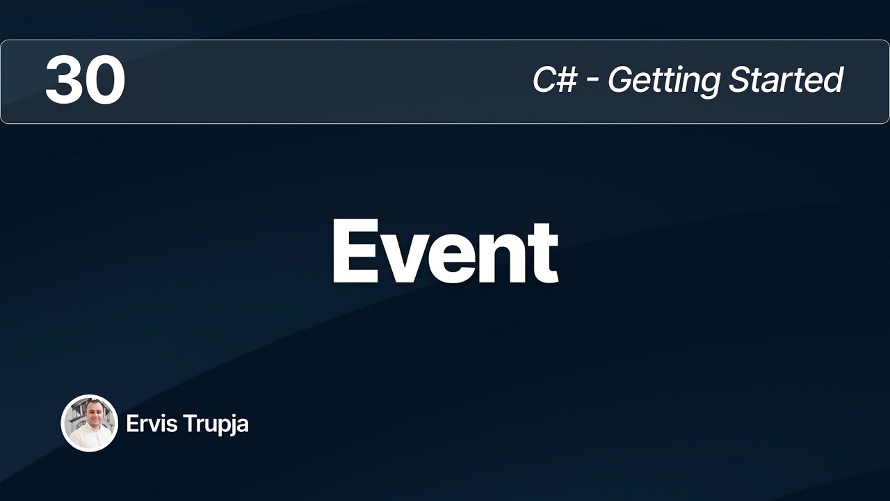 30. C# - Event