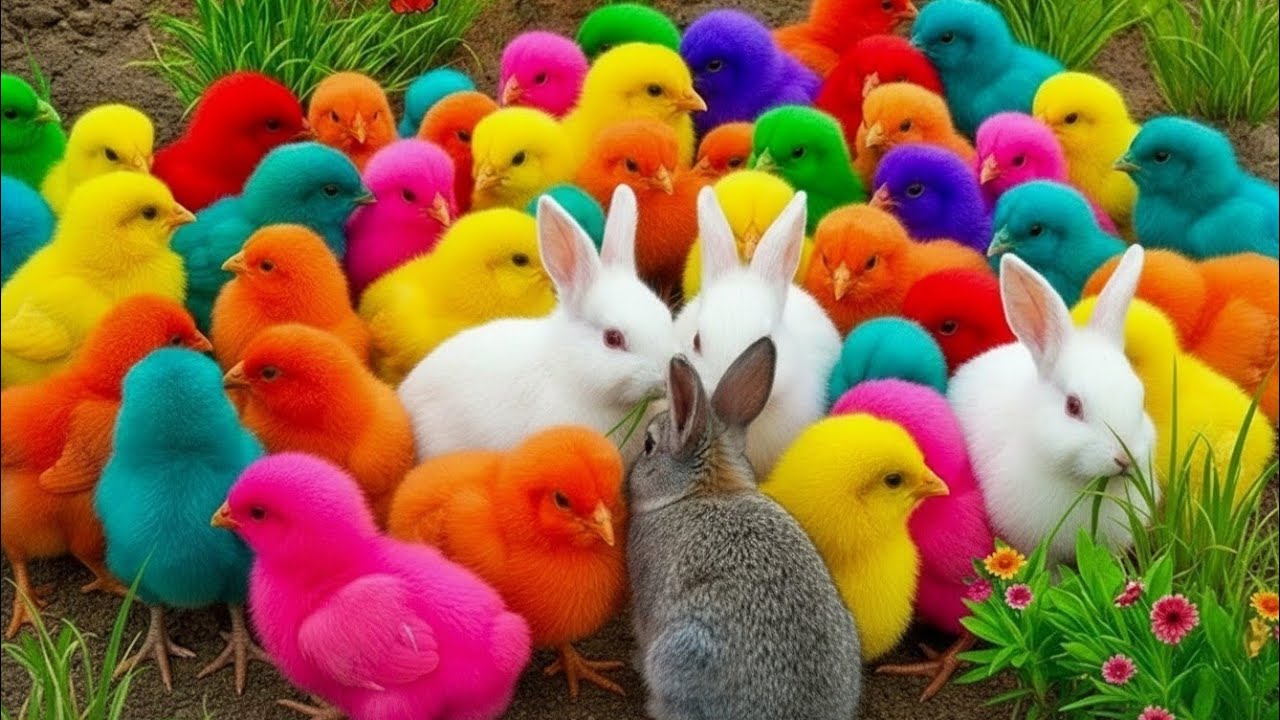 Tangkap Ayam Lucu, ayam warna warni, ayam rainbow, kelinci lucu, bebek lucu, ikan koi, Hewan Lucu