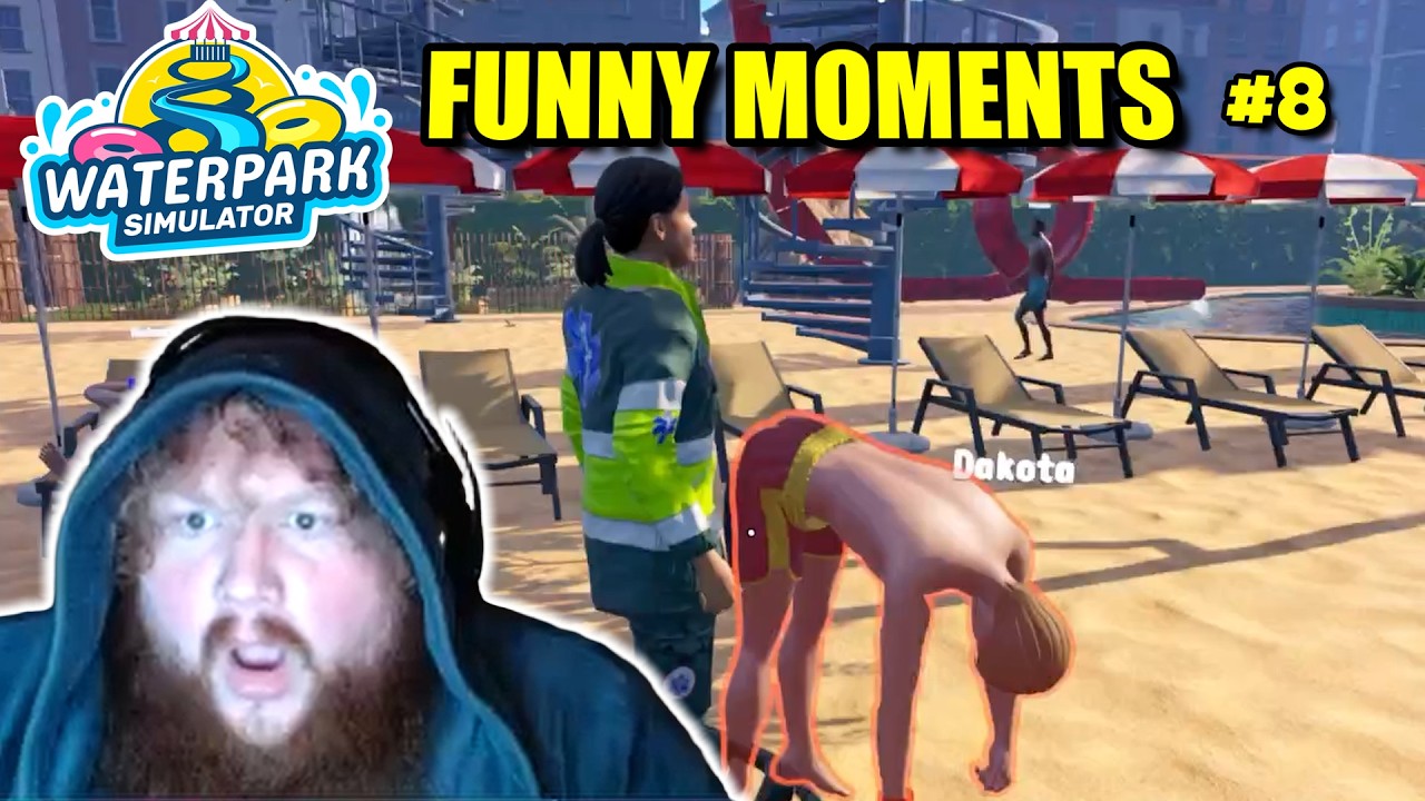 Лучшее от CaseOh Waterpark Simulator! (ЗАБАВНЫЕ МОМЕНТЫ) #8