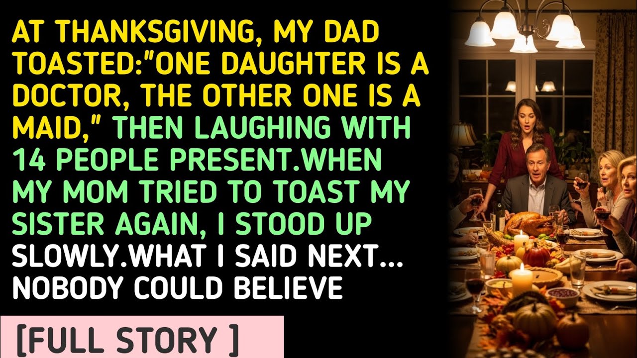AT THANKSGIVING, MY DAD TOASTED: