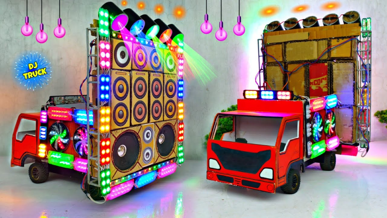 Mini Dj Truck Setup Loading | how to make mini dj truck with Cardboard | Mini Dj Setup | dj wala