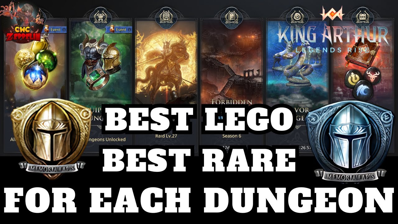 King Arthur: Legends Rise — лучшие в своем классе легендарные и редкие для каждого подземелья