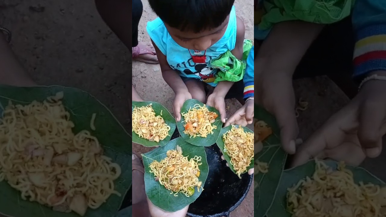 Maggie party in Village😋 #minivlog #trending #viral #maggirecipe #shorts