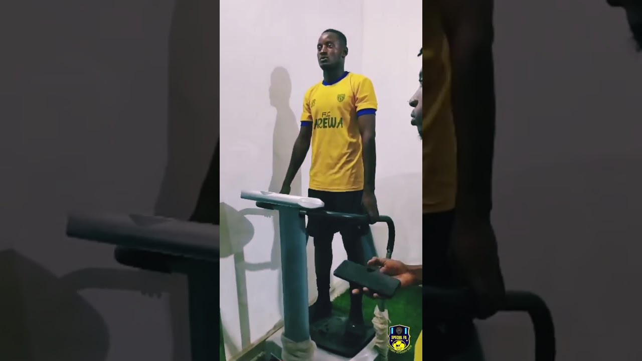 SPECIAL FOOTBALL ACADEMY ASABA: GYM SESSION WITH CELEBRITY COACH SENATE AND MGT TEAM.
