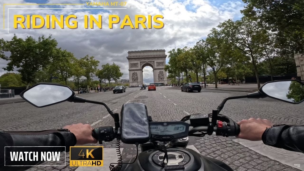 Riding around in Paris | Yamaha MT-07 | 4K