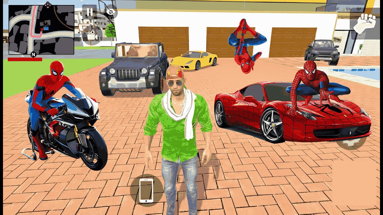 Franklin Purchase New Amazing Car for Spiderman  Indian Theft Auto Simulator  | New Update