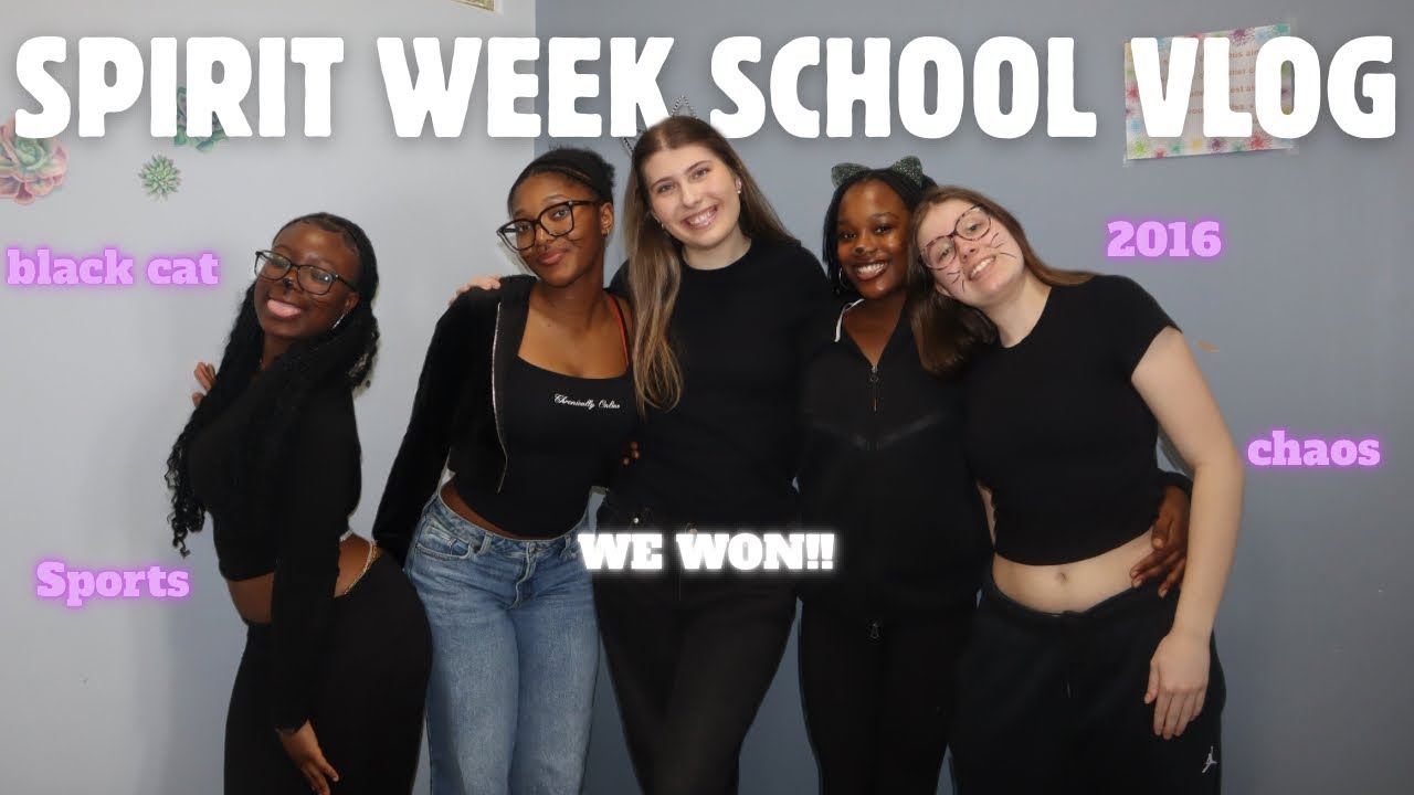 SCHOOL VLOG |SPIRIT WEEK EDITION, BLACK CAT, 2016, CHAOS, MESSY, SPORT & MORE