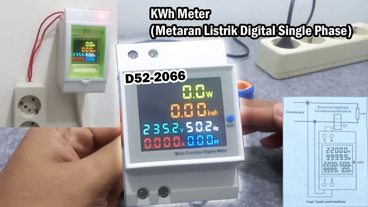 KWh Meteran Listrik Digital D52-2066 CT Outside || Bagaimana Cara Pemasangan Dan Penggunaannya