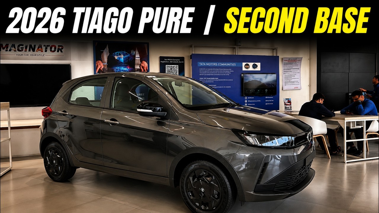 NEW TIAGO PURE SECOND BASE MODEL EX.SHOW-5.50L ONLY LOOKS , FEATURES , PRICE.