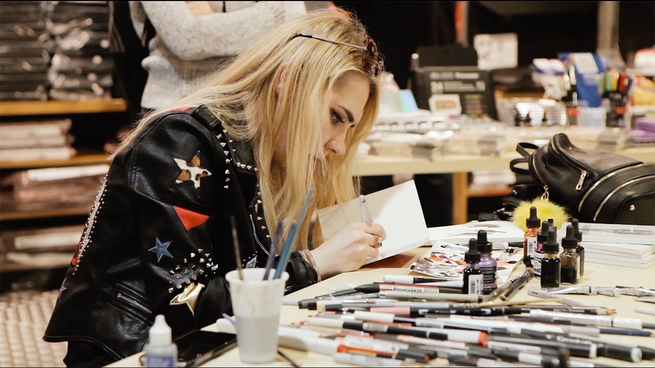 Adriana - Live Fashion Illustration x Fashionary & London Graphic Centre