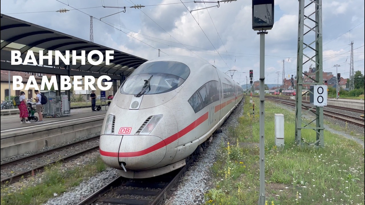 Zugverkehr im Bahnhof Bamberg