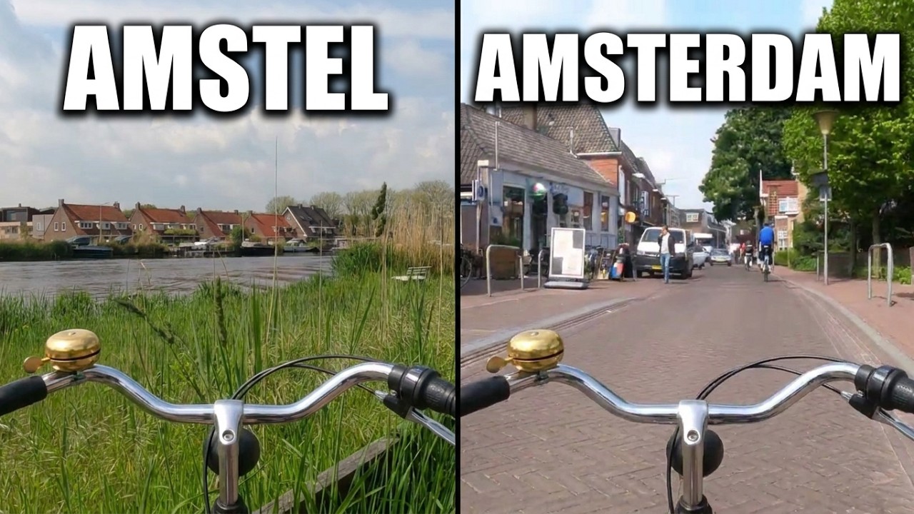 Nederland - fietsland. Amstelroute- Van Ouderkerk aan de Amstel naar Amsterdam C.S. 19 mei 2021.