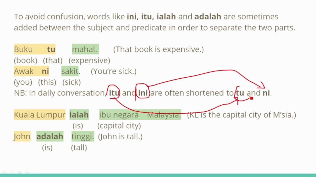 Learn Malay Grammar - Make Simple Sentence (Bina Ayat Mudah)