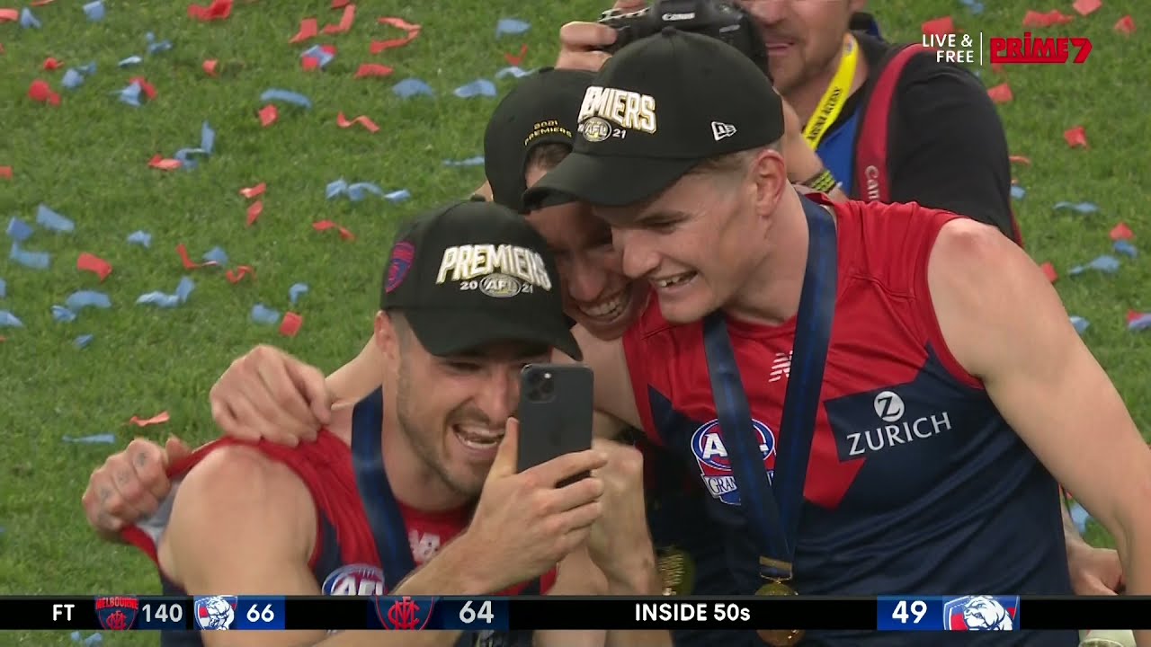 Post-Game Celebrations and Interviews on Channel 7 - AFL Grand Final, 2021